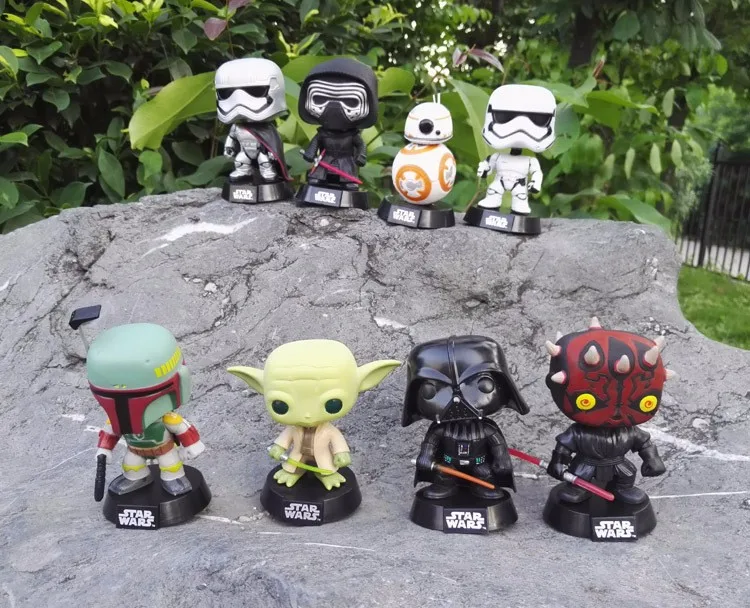 Funko персонажи поп Звездных войн с качающейся головой Боб Фетт Дарт Вейдер йода 10 см Виниловая фигурка игрушки