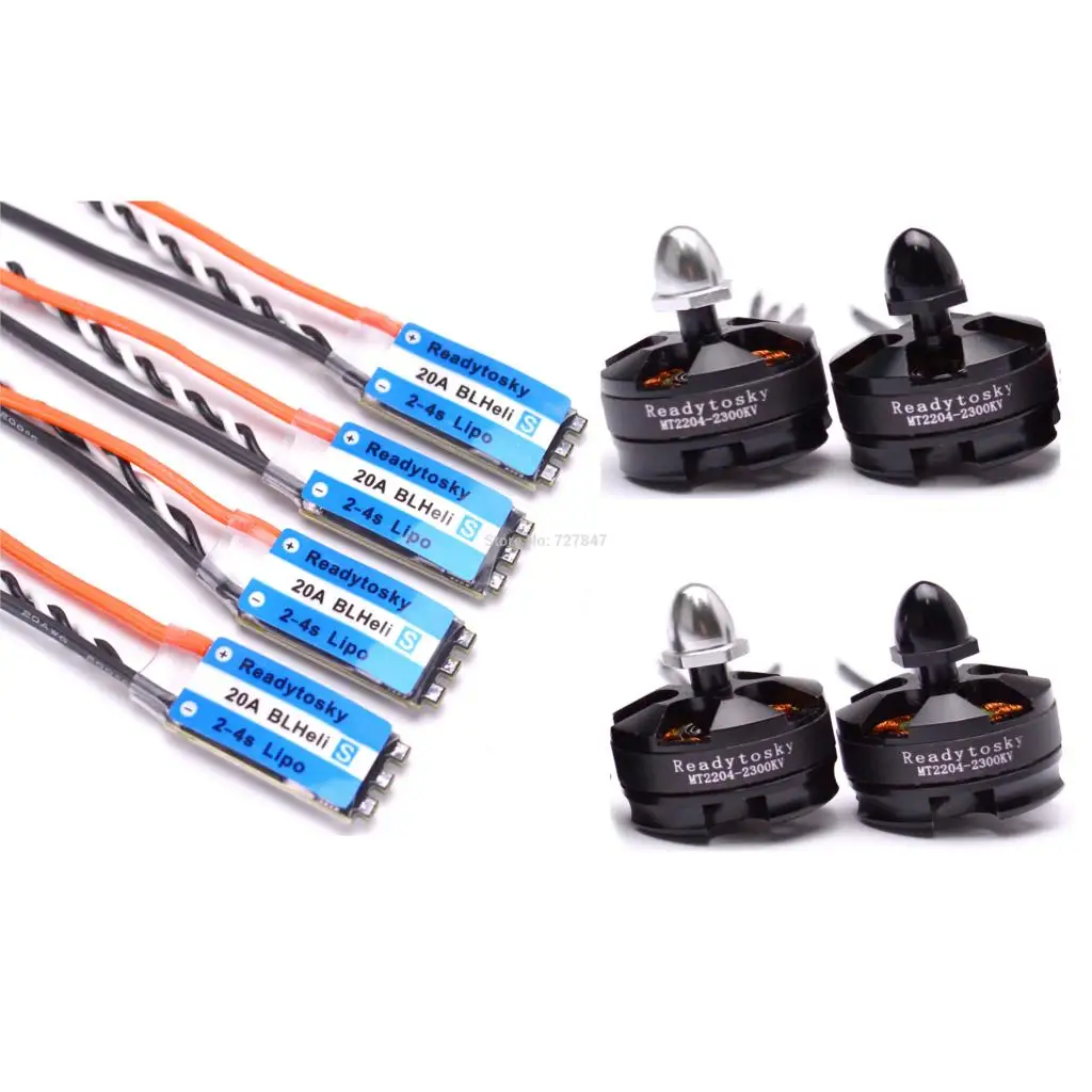 

Mini BLHeli-S 20A 2-4S ESC OPTO + MT2204 2204 2300KV Brushless Motor for Mini Mini 200 210 250 280MM Robocat 270 Quadcopter