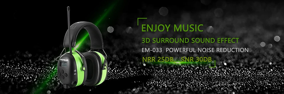 ZOHAN Electronic Shooting Ear Muffs NRR22DB Bluetooth & Radio AM/FM Professional Noise Cancelling Hunting With Waist Hook - Famidy.com