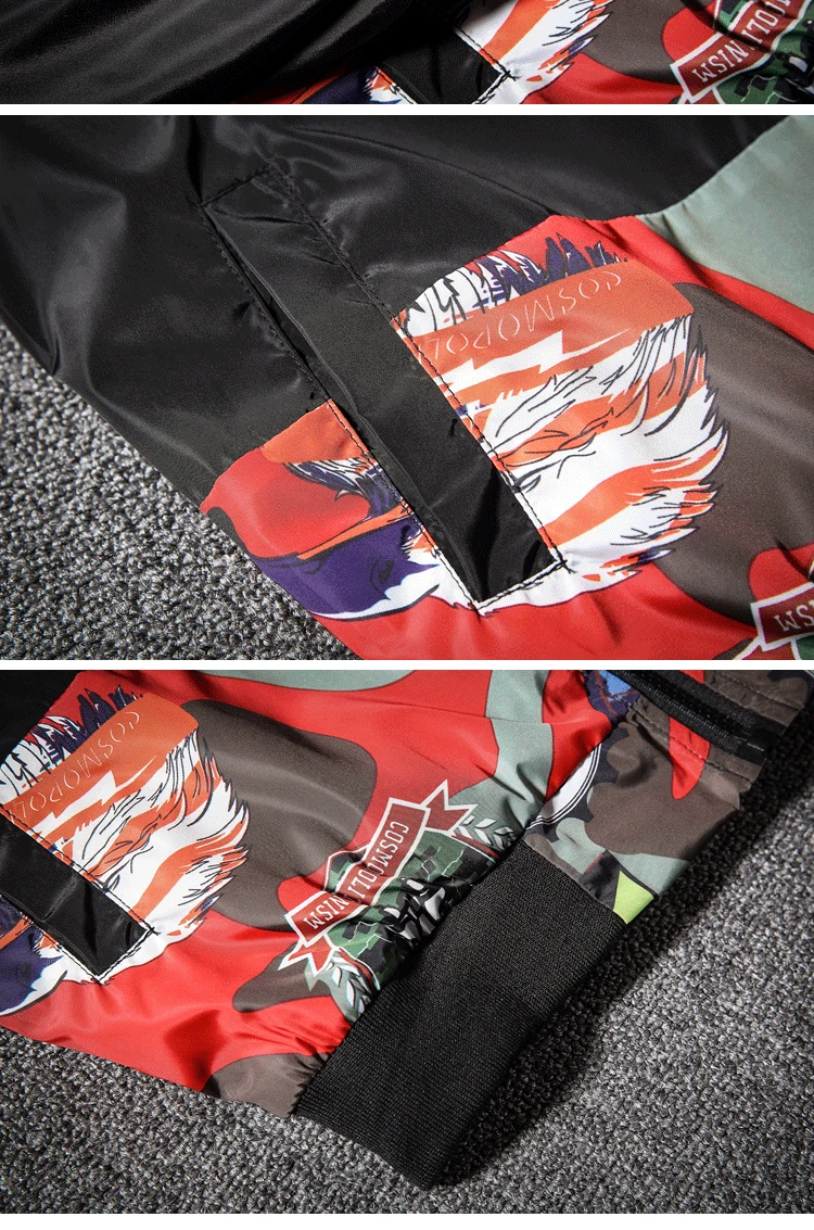Негабаритные куртки с рисунком граффити для мужчин Модная одежда с обеих сторон забавная уличная хип хоп мультфильм японский бейсбольная форма печать 5XL
