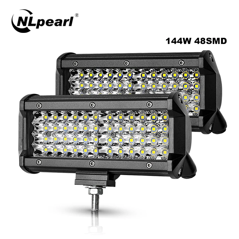 Nlpearl 72W фары для 144 Вт светильник бар/рабочий Точечный светодиодный грузовика