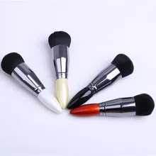 1 pçs escova de maquiagem de madeira pincéis de cabelo sintético pó fundação sombra de olho sobrancelha conjunto de cosméticos beleza para a senhora kit rosto fofo