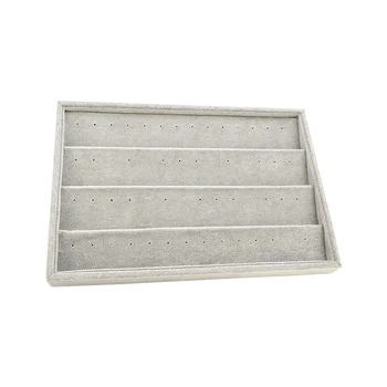 

2020 New Fashion Earrings Display Box Jewelry Storage Tray Flannel Stud Earrings Holder Organizer