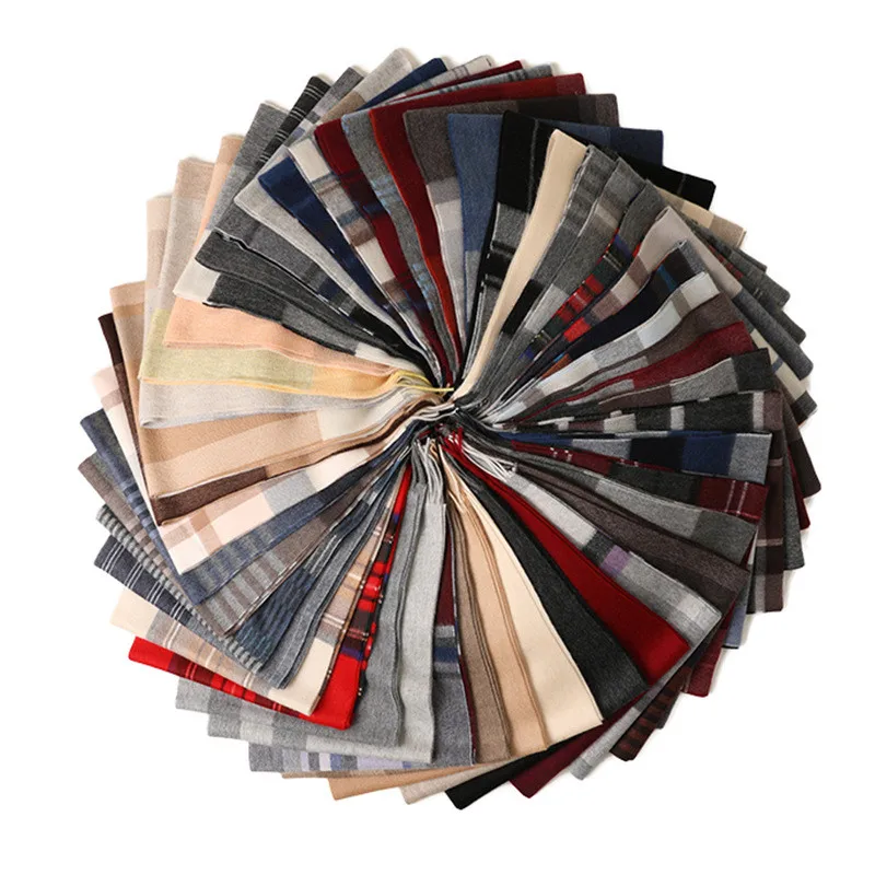

100%cashmere striped plaid scarf shawl for men women unisex 30x180cm 30color wholesale retail