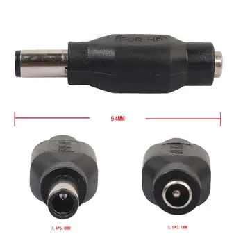 

7.4x5.0mm Male Plug to 5.5x2.1mm Female Jack DC Power Adapter Converter Adapter for HP Notebook Laptop PC
