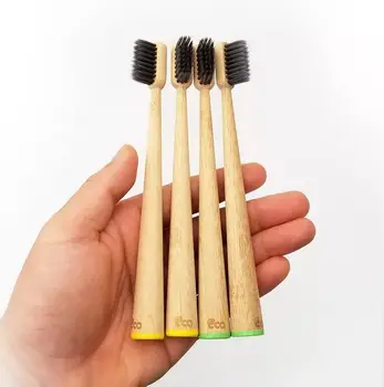 

Bamboo Toothbrush Manufacturers Direct Selling Bamboo Toothbrush Painting Tail Cone Style Natural Environmentally Friendly Bambo