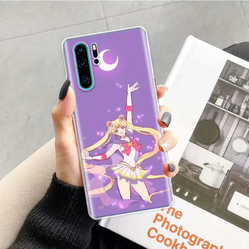 Чехол с аниме Сейлор Мун для huawei P20 P30 P Smart Z Plus P10 mate 30 10 20 Lite Pro силиконовый чехол для телефона