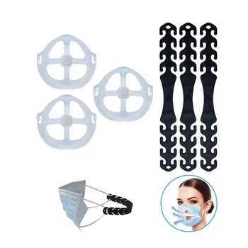 

Mascarilla 3pcs Washable 3d Face Mask Inner Support Frame Adjustable Ear Strap Accessories Mouth Caps Washable
