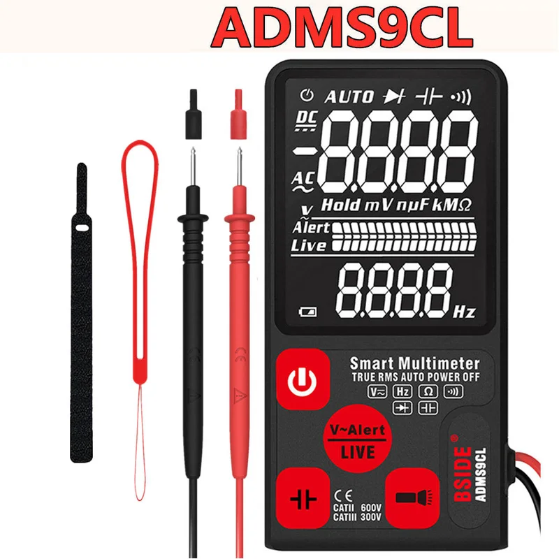 ADMS9CL Multimeter Мини цифровой мультиметр BSIDE ADMS9 S7 тест er Вольтметр Сопротивление NCV непрерывность тест с - Цвет: ADMS9CL Multimeter