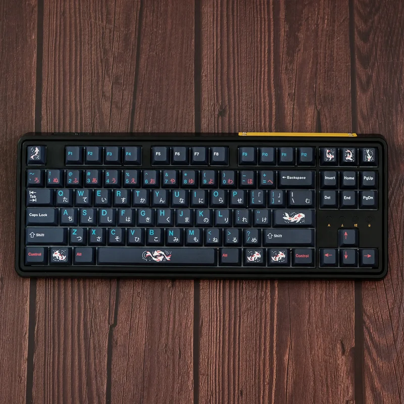 conjunto gmk zen pond keycaps pbt tintura sublimação chave tampões cherry perfil keycap com shift para teclados