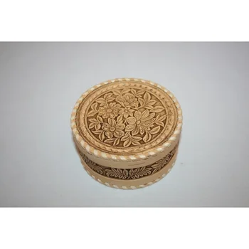

Birch bark round box