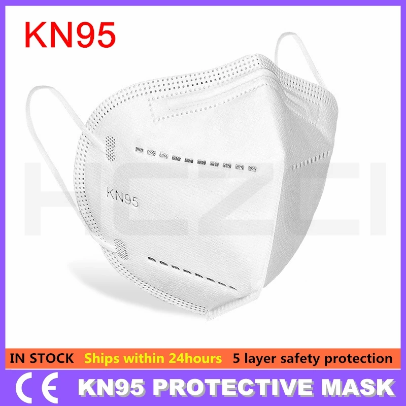 

100 pcs KN95 N95 mask FFP3 mask Antivirus mask 5-layer safety face mask pm2.5 filter protective mask Ships within 12H
