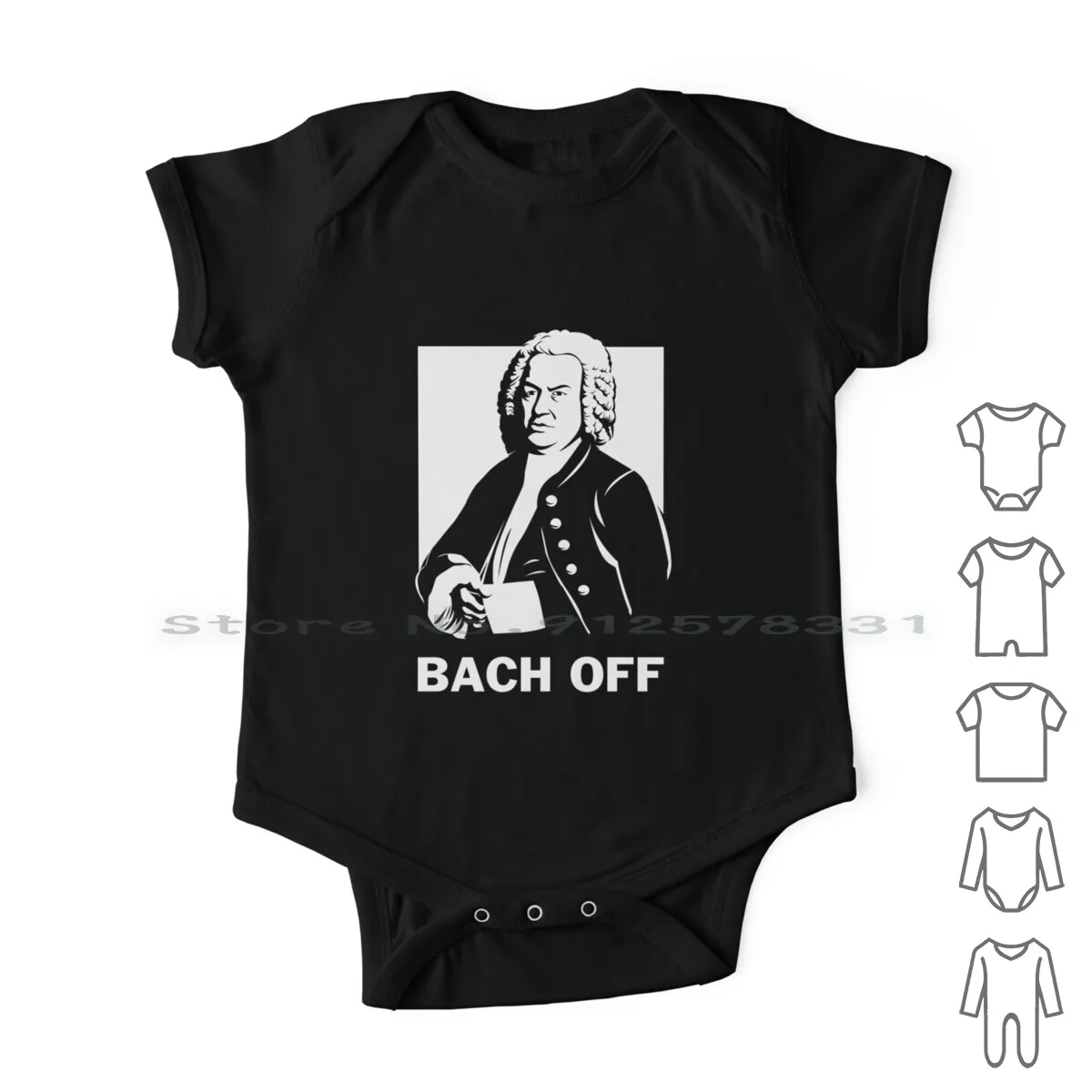 

Хлопковые комбинезоны для новорожденных, с надписью Bach Off Johann Bach