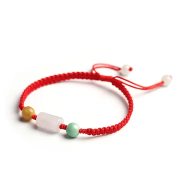 

Women Bracelets Bangles AAA Jadeite Emerald Bracelets Three Colors Lucky Beads Bracelets Gift for Women's Jade Jewelry