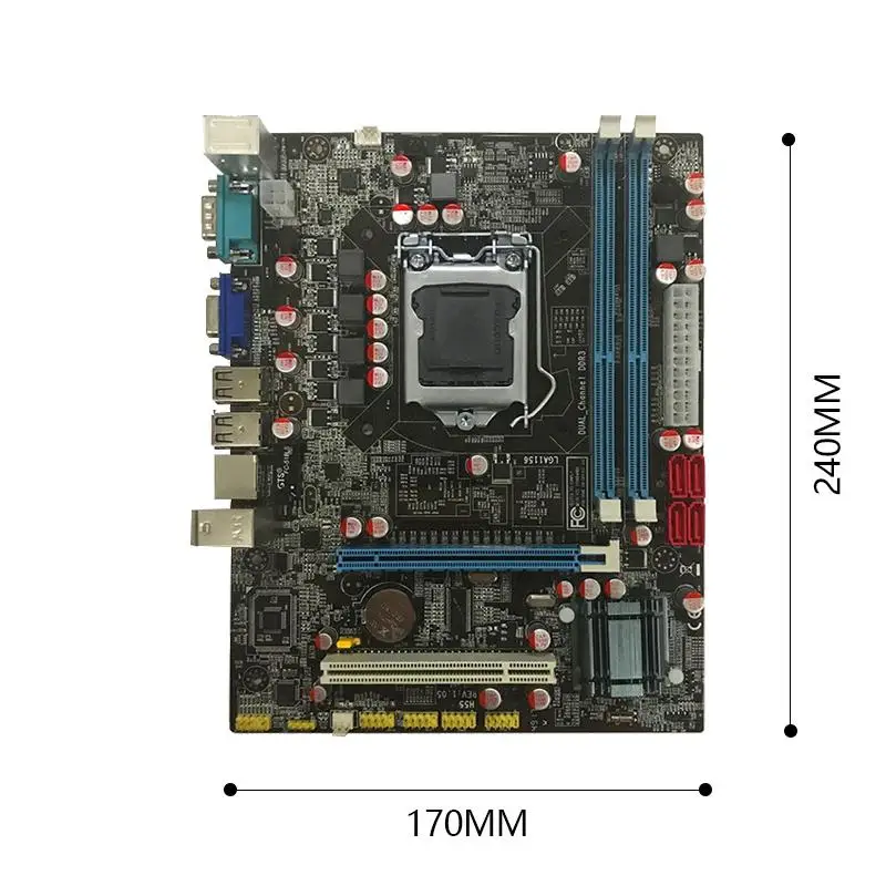 Intel H55 Socket LGA 1156 Motherboard M ATX 1333 1600 8GB 2 DDR3 For Xeon i3 i5 i7 Running P55 LGA1156 REV M3