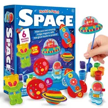 

Painted Set Hand-painted Graffiti Mold Plastic Cosmic Pattern Plaster Painting Mould for Student