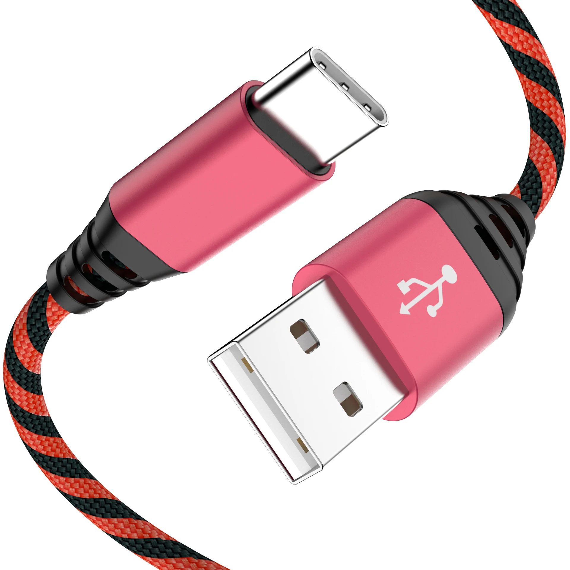 Кабель для передачи данных type c USB A 2 0 быстрой зарядки в нейлоновой оплетке