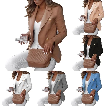 

2019 New Work Wear Formal Suit Lady Party Clothes Blazer Suit Coat Blazers Solid Color Blazer Robe Femme