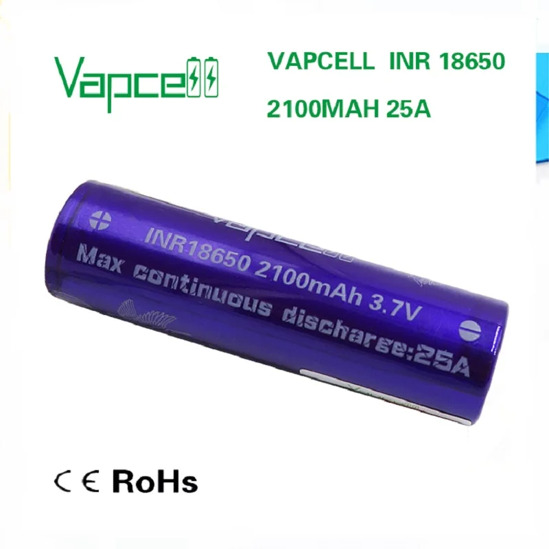 1 доллар купон Vapcell origianl 18650 Аккумулятор 2100mah 25A литий-ионный аккумулятор 3 7 батареи