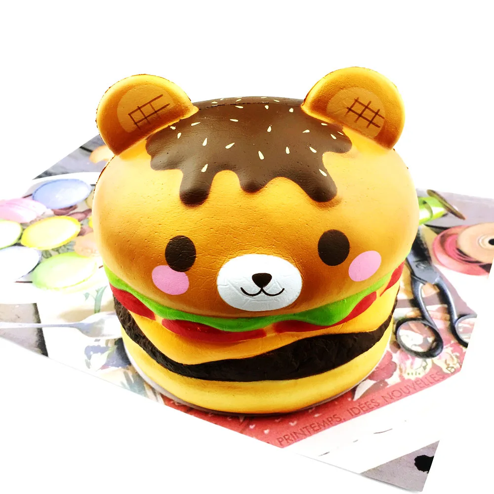 Creamiicandy Jumbo Squishy Hamburge кукла Squeeze медленный отскок Моделирование Гамбургер антистресс декомпрессия игрушки подарки для