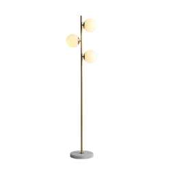 Северное золото медь латунный торшер 3 стеклянные лампы светодиодный стоячие лампы гостиной украшения для комнаты салон Прямая поставка