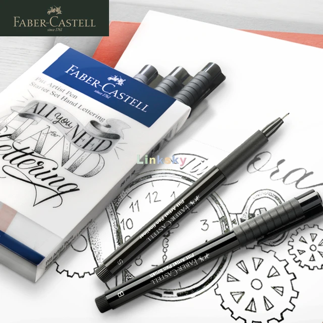 Faber Castell Pitt Artist Pen Black 4pack in 2023