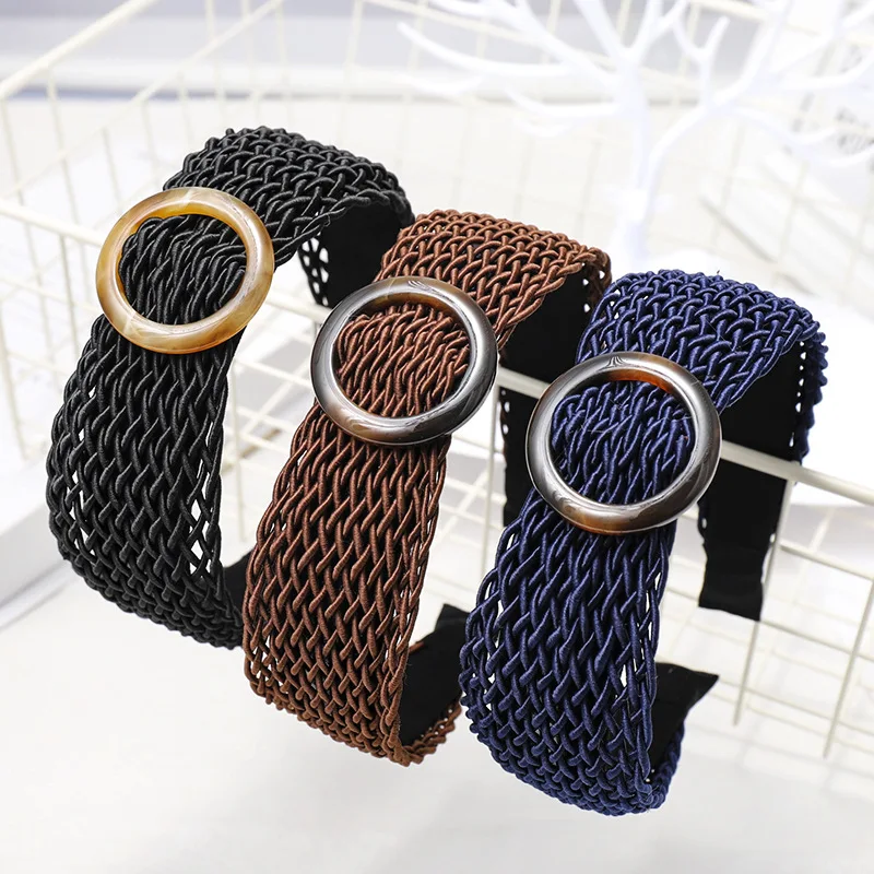 Korean-style Hand-woven round Buckle Headband Europe And America Hair Accessories Cool Shaking Voice Network Red Headband C519