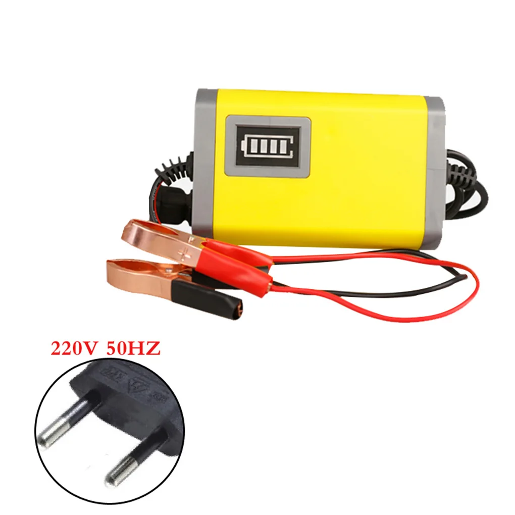 Universal 12V 2A Motorbike Battery Charger LED Display Smart Automotive Motorcycle Car Fast Charge Batteries EU Plug