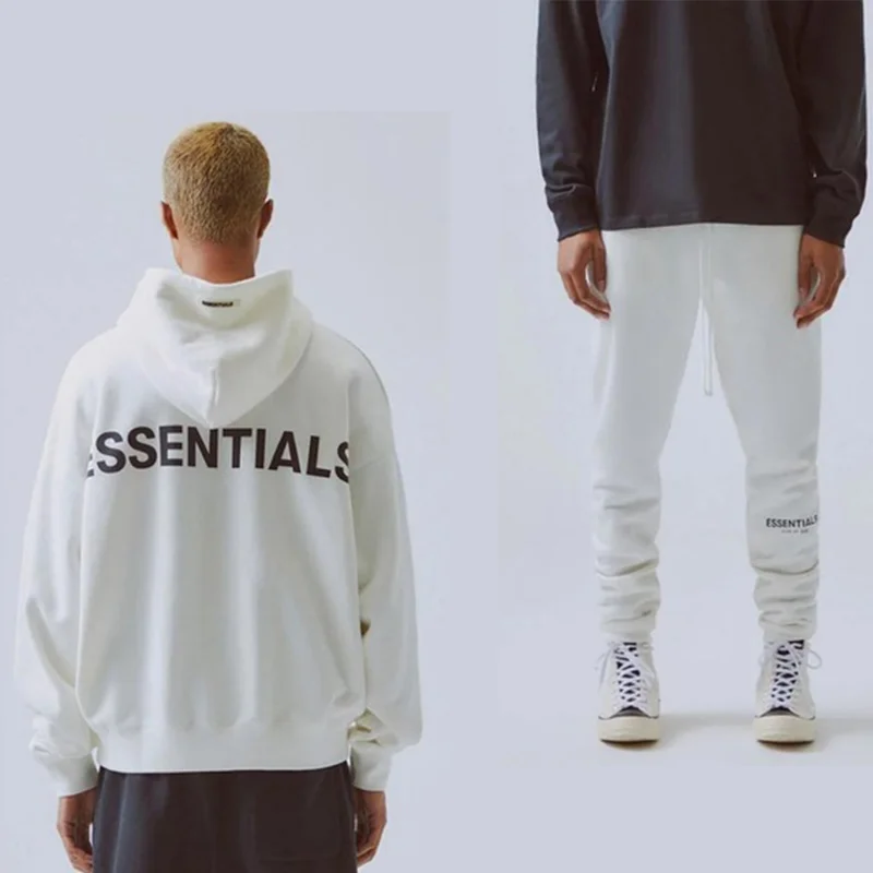 Мужской комплект одежды из 2 предметов теплый светоотражающий свитшот и штаны спортивная одежда в стиле хип