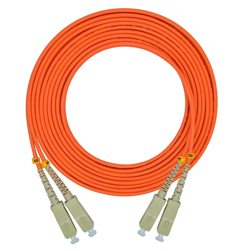 3 метры SC/PC-SC/PC, 3,0 мм диаметр, OM2 многомодовый 62,5/125, дуплекс, SC to SC оптоволоконный провод кабель для коммутационных шнуров