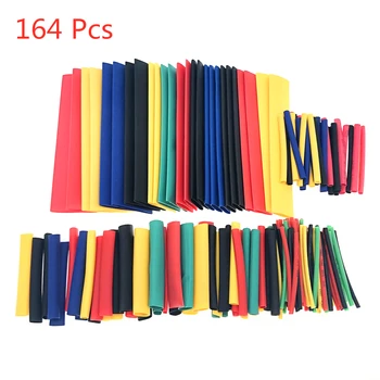 

164pcs Set Polyolefin Shrinking Assorted Heat Shrink Tube Wire Cable Insulated Sleeving Tubing Set