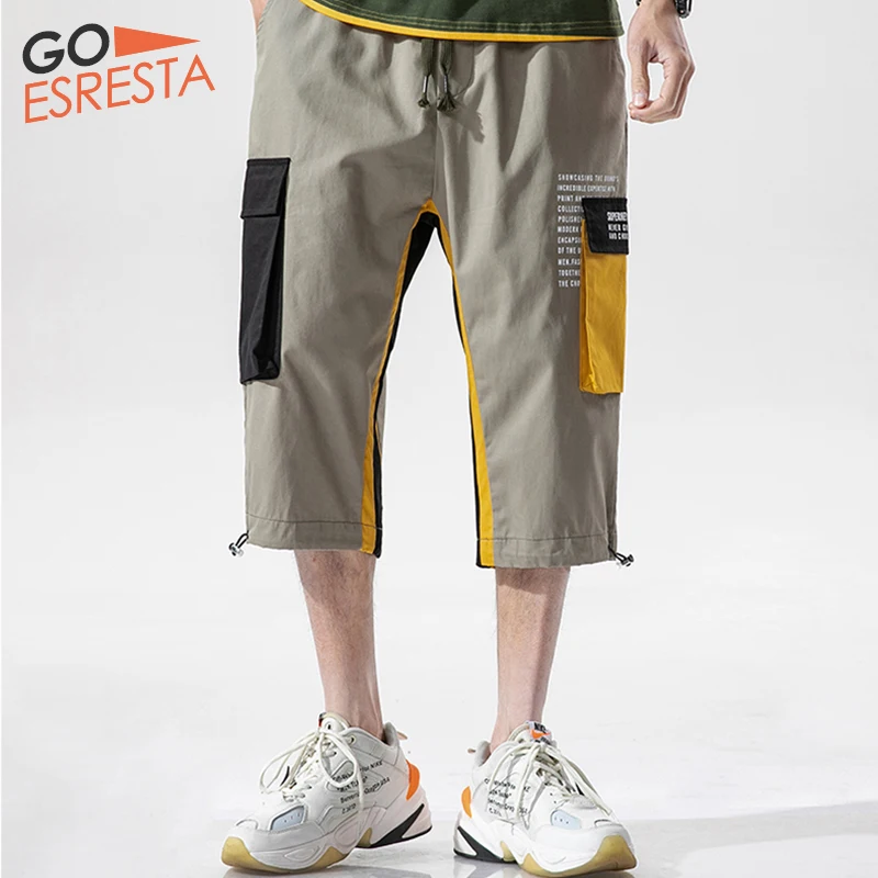 

GOESRESTA Summer 2020 New Men's Shorts Loose Sports Cotton Casual Fashion Brand Trend Streetwear Multi-pocket Cargo Pants Men