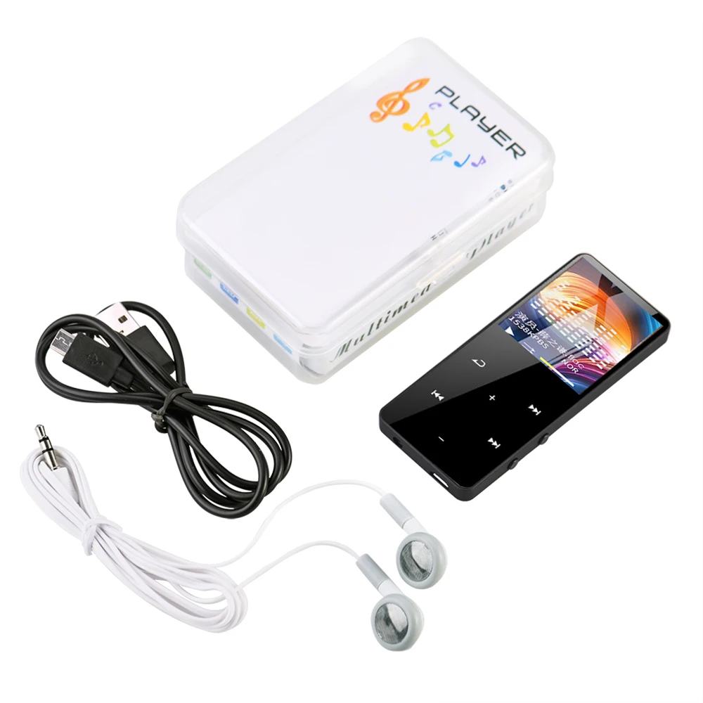 Bluetooth MP3-плеер портативный мультимедийный плеер мини MP3 HiFi музыкальный медиаплеер FM, запись, электронная книга, часы, шагомер 32 Гб