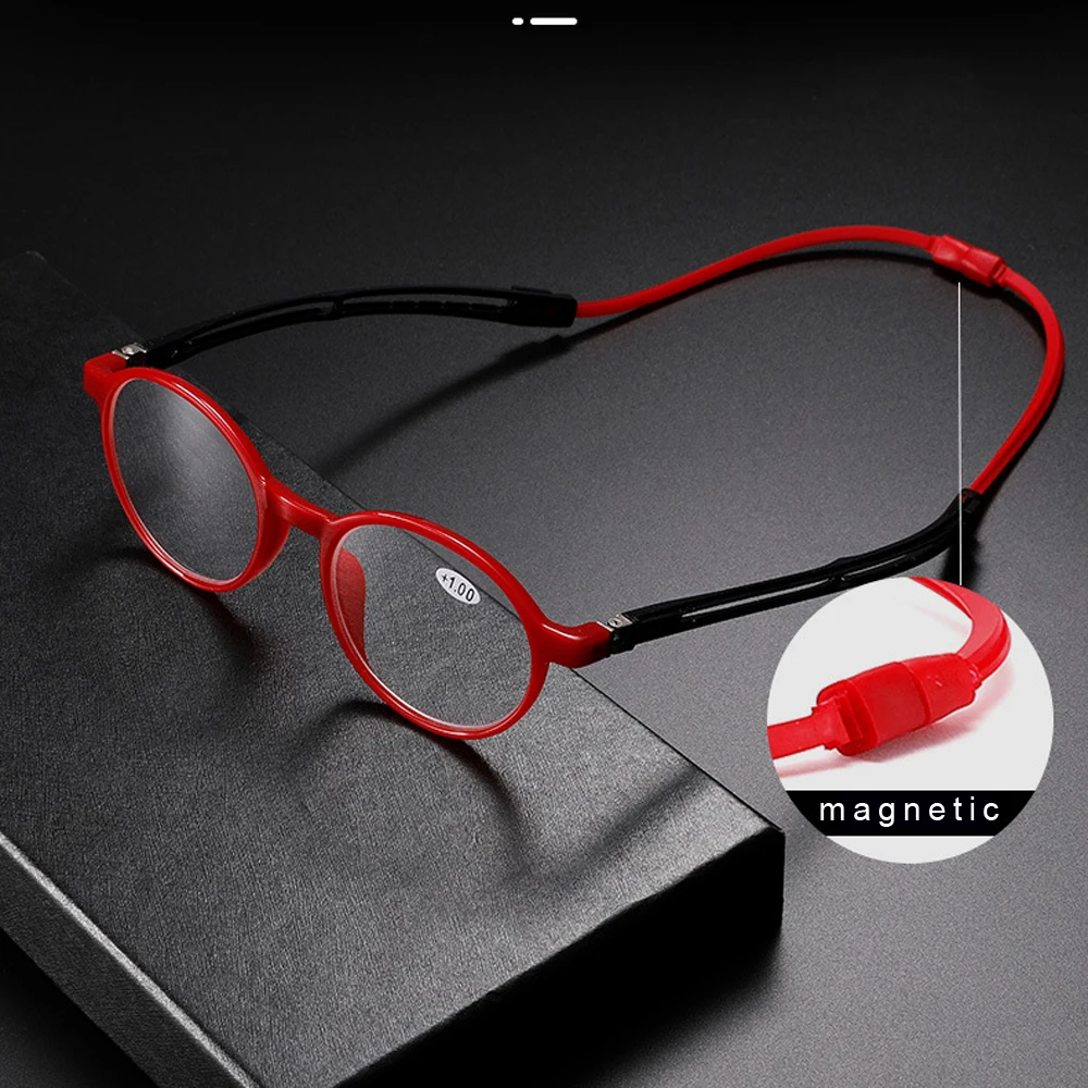 

Tr90 Readers Reading Glasses Men Women Magnet Portable Diopter Hanging Neck 1.0 1.5 2.0 2.5 3.0 3.5