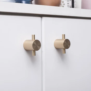 

European Style Solid Brass Knob Dresser Drawer Knobs Pulls Handles / Cupboard Knobs Furniture Cabinet Handle Pull Hardware