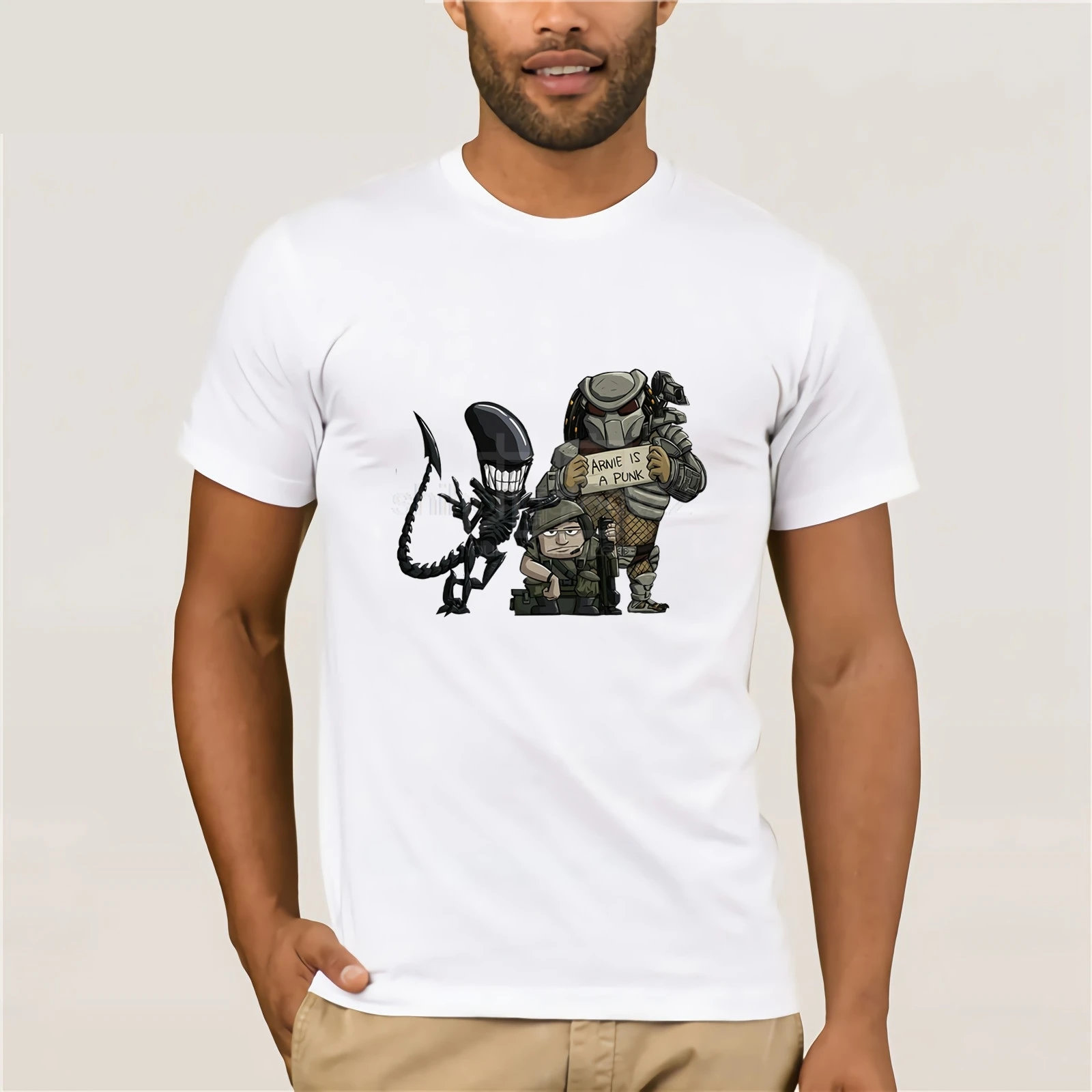 Новая забавная футболка костюм Alien Vs Predator мужская летняя из хлопка | Мужская