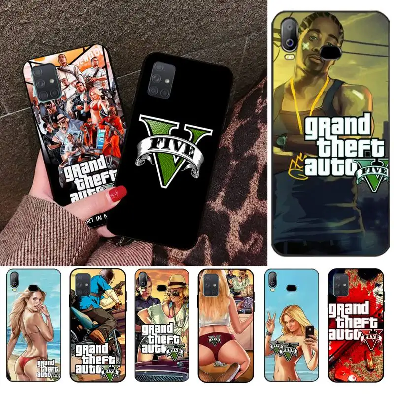 HPCHCJHM горячий Grand Theft Auto GTA 5 мягкий черный чехол для телефона Samsung A10 A20 A30 A40 A50 A70 A71 A51