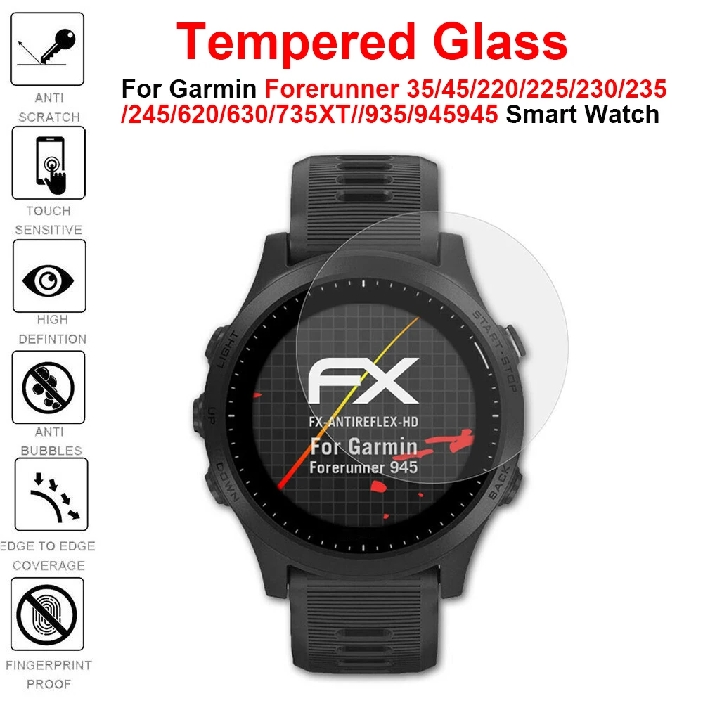 9H 2.5D Tempered Glass For Garmin Forerunner 35 45 220 225 230 235 245