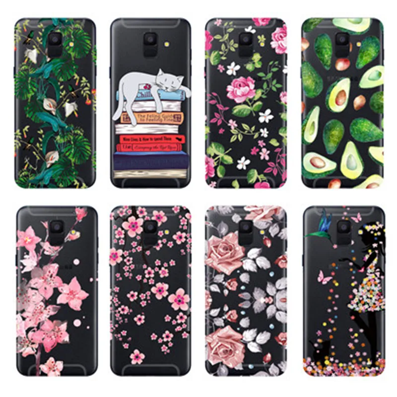 Silicone Case For Samsung Galaxy J4 2018 Soft tpu Back Cover EU J400F J400 Coque Fundas Bumper | Мобильные телефоны и