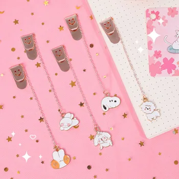 

Little Dinosaur Bookmark Novelty Metal Book Cute Teacher Gift Cartoon Animal Book Bookmark School Office Station