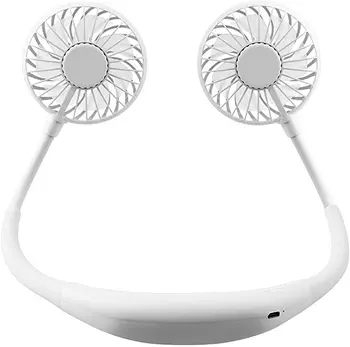 

Mini Neck Fan USB Portable Fan Neckband with Rechargeable Battery Small Desk Fans Handheld Air Cooler Hanging Sport Fan