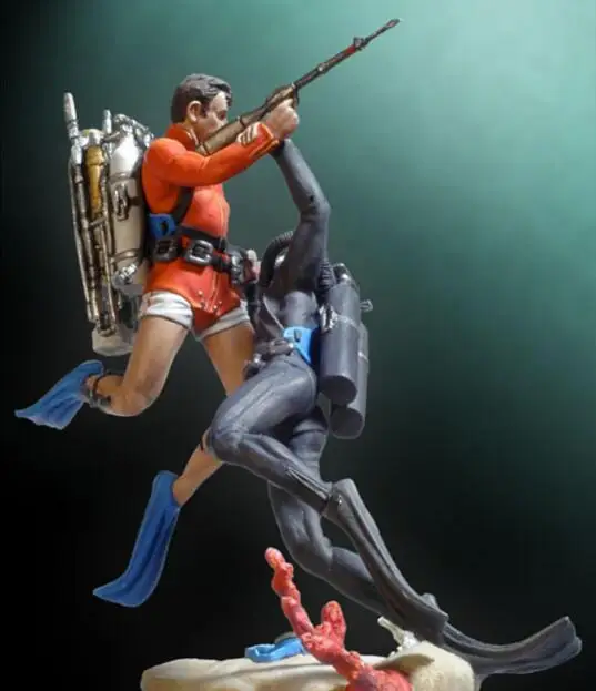 1/32 Смола Модель Строительный комплект фигурка diver