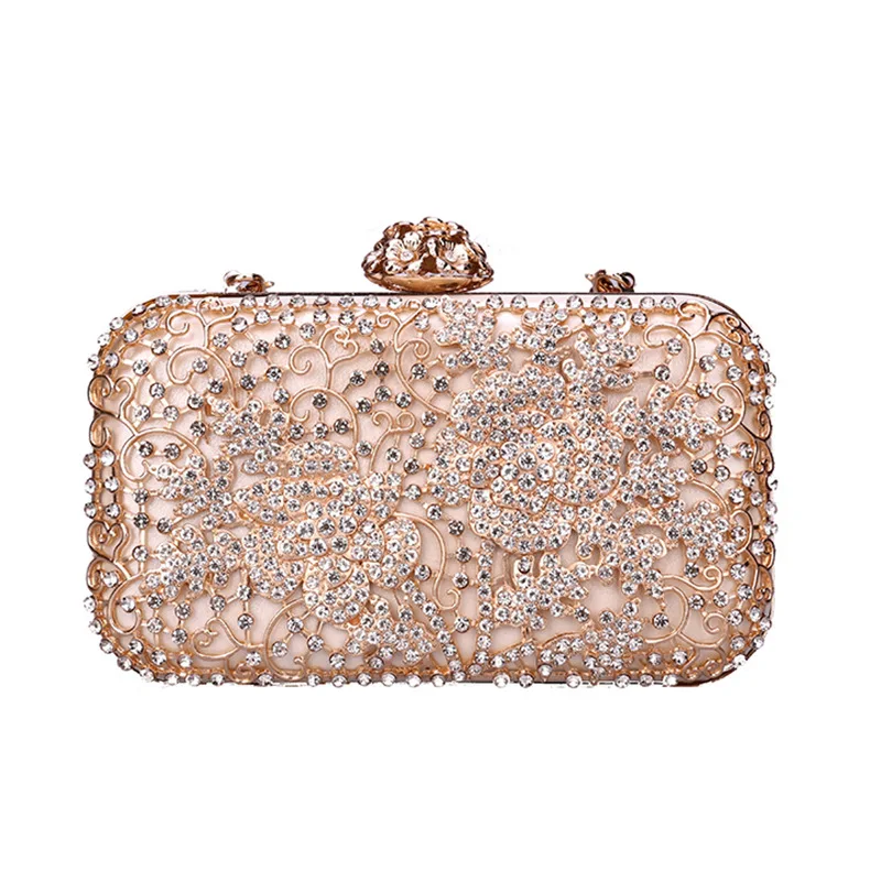 

Cross Border Hot Selling Elegant Evening Bag Europe And America Fashion Diamond Set Shoulder Bag Banquet Versatile Women's Clutc