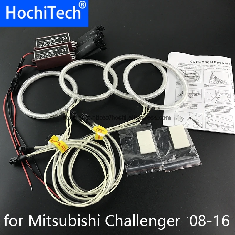 

HochiTech белый 6000K CCFL головсветильник свет гало ангельские глазки комплект ангельские глазки светильник Mitsubishi Challenger Montero Sport 2008-16