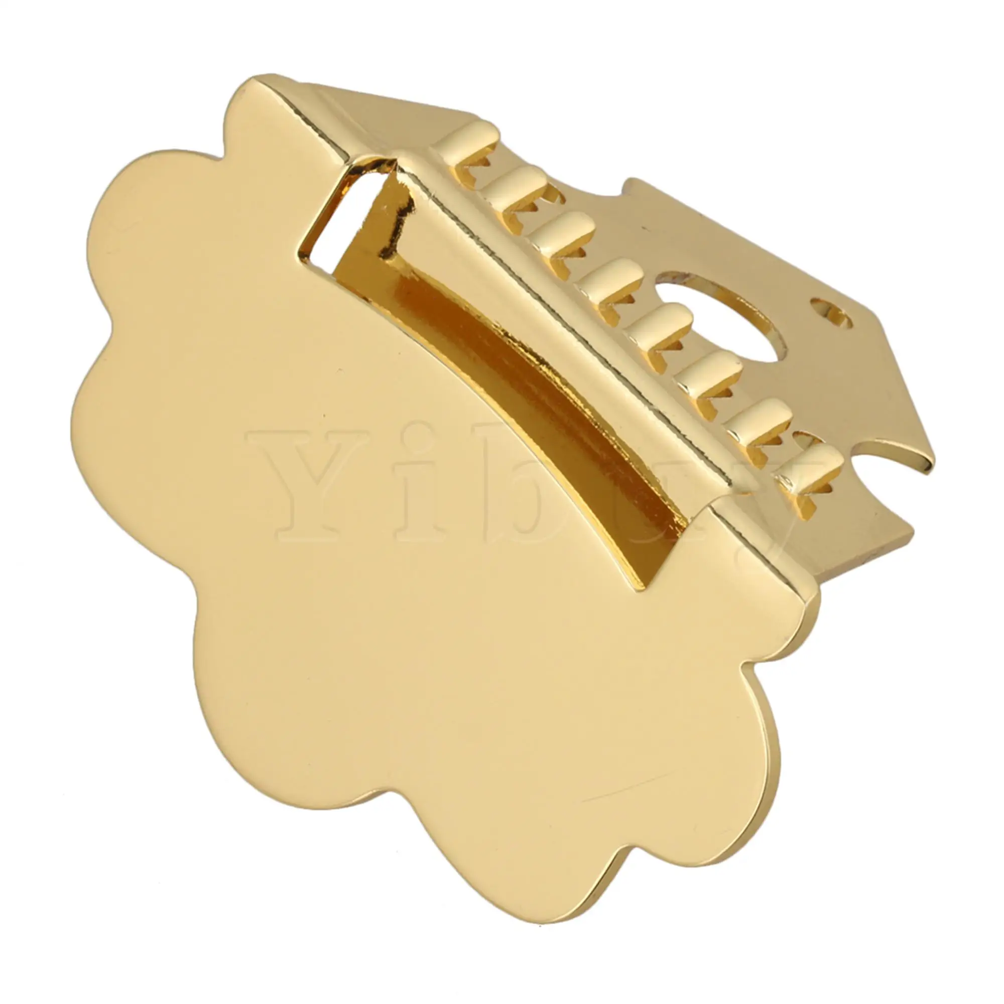 Yibuy 60 x 35mm Gold Zinc Alloy Mandolin Tailpiece Parts for 8 String Guitar
