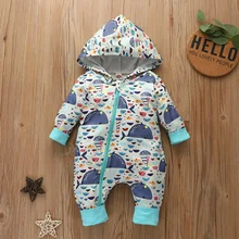 

2021 New Fashion Comfortable Infant Hooded Long-sleeved Jumpsuit Jumpsuit European and American Style Baby Girl Outfit