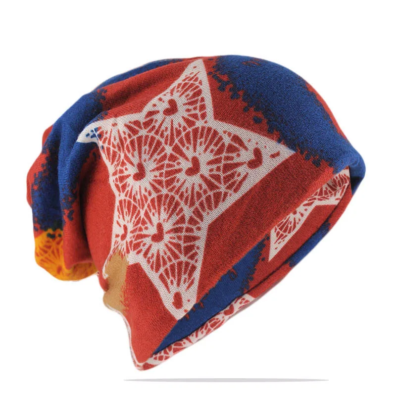Hip Hop Frauen Beanies Skullies Mode Frühjahr Schönheit Mädchen Hut Knochen Für Dame Casual Floral Gorras Schal Doppel-Verwendet marke Motorhaube – Detail 11