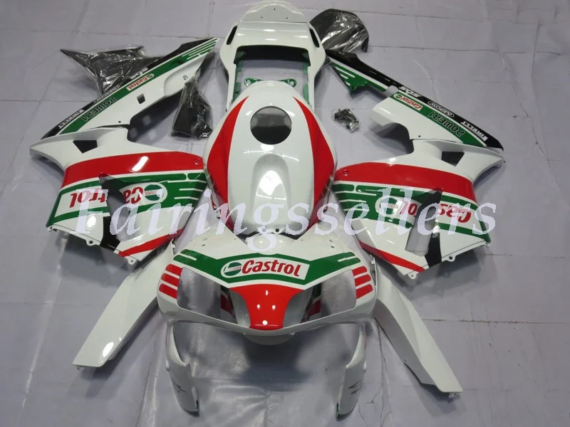 Castrol Top(Injection mold) New ABS Motorcycle Full Fairing Kit Fit For Honda CBR600RR F5 2004 2003 Fairings set Blue Flame - Цвет: Castrol