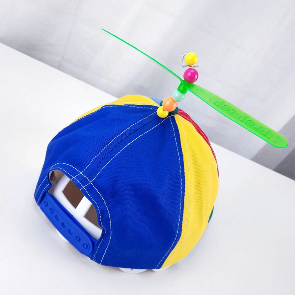 Детская ветряная мельница Кепка бамбуковая ручка игрушка с пропеллером шапка забавная цветная Лоскутная бейсбольная кепка для мальчиков, девочек бамбуковый плот игрушечная шапка