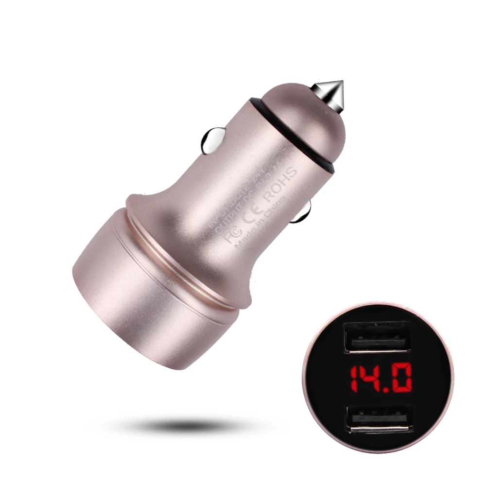 Champagne gold YUNPICAR автомобильное зарядное устройство 3.4A двойной зарядное устройство USB адаптер Быстрая зарядка автомобиля Совместимость с samsung Galaxy Note 9 S8 S9 Note 8 - Название цвета: Champagne gold
